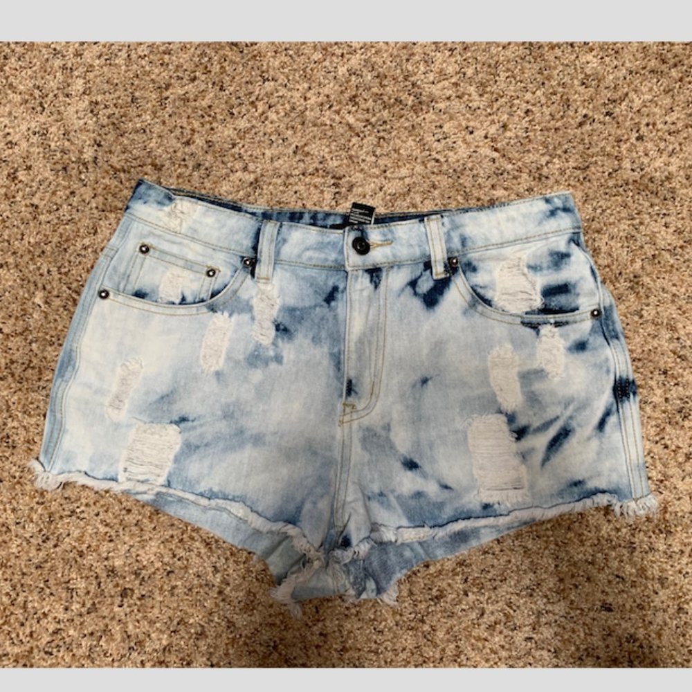 Forever 21 Acid Wash Demin Shorts